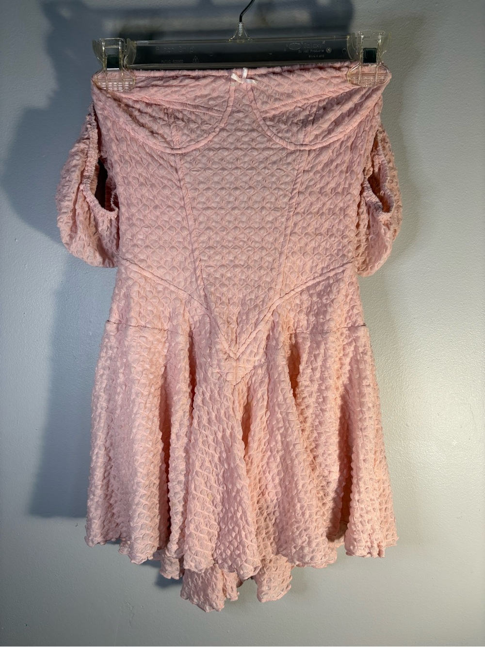 Fashion Nova Blush Pink Textured Off-Shoulder Camisole